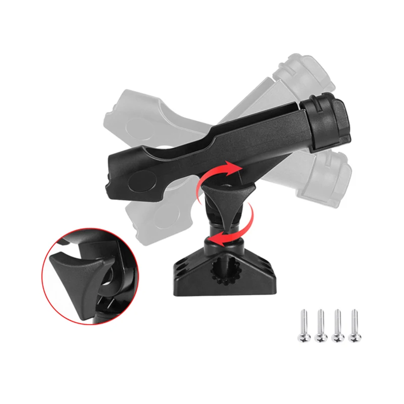 360 Degrees Adjustable Boat Fishing Rod Rack Kayak Canoes Rotatable Mount Socket Holder Pesca Bracket Support Fixer Accessories-animated-img