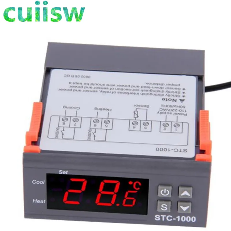 Digital Temperature Controller Thermostat Thermoregulator incubator Relay LED 10A Heating Cooling STC-1000 STC 1000 110V 220V-animated-img