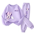 Spring Autumn New Baby Girls Pullovers Sets Disney Children Sweatshirt and Sweatpant Two Piece Suit Breathable Kids Tracksuit preview-5