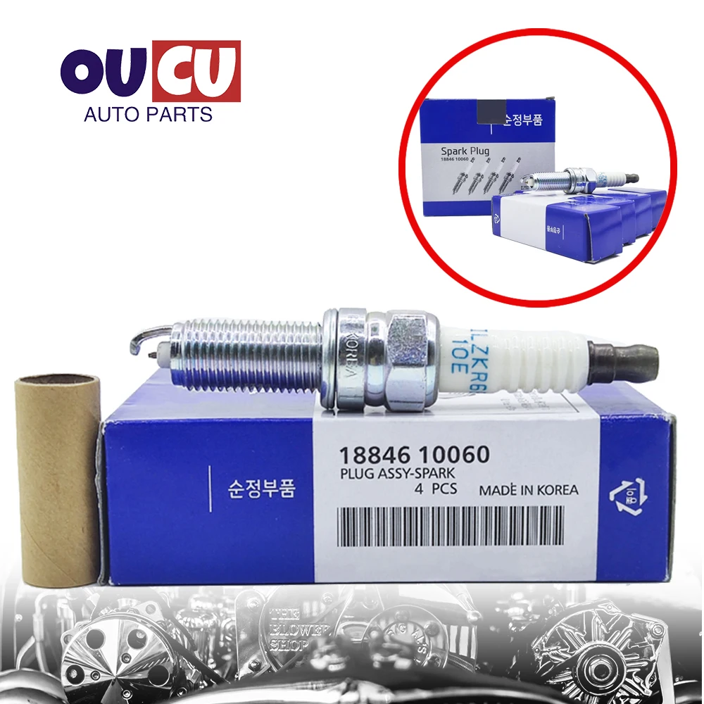 4pcs 18846-10060 SILZKR6B10E Iridium Spark Plug For Hyundai I30 IX35 IX40 Kia Rio Soul Accent Veloster Solaris 1884610060-animated-img