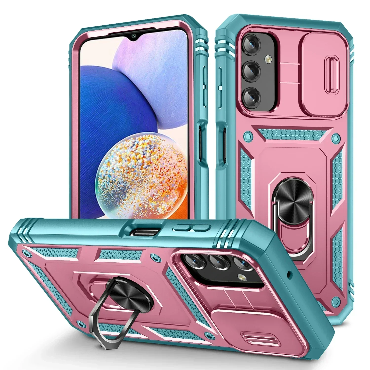 Anti-Knock Hard Phone Armor Case for Samsung Galaxy S24 S23 S22 S21 Ultra Plus Camera Galaxy A54 A14 A34 A12 A53 A13 A52S Cover-animated-img