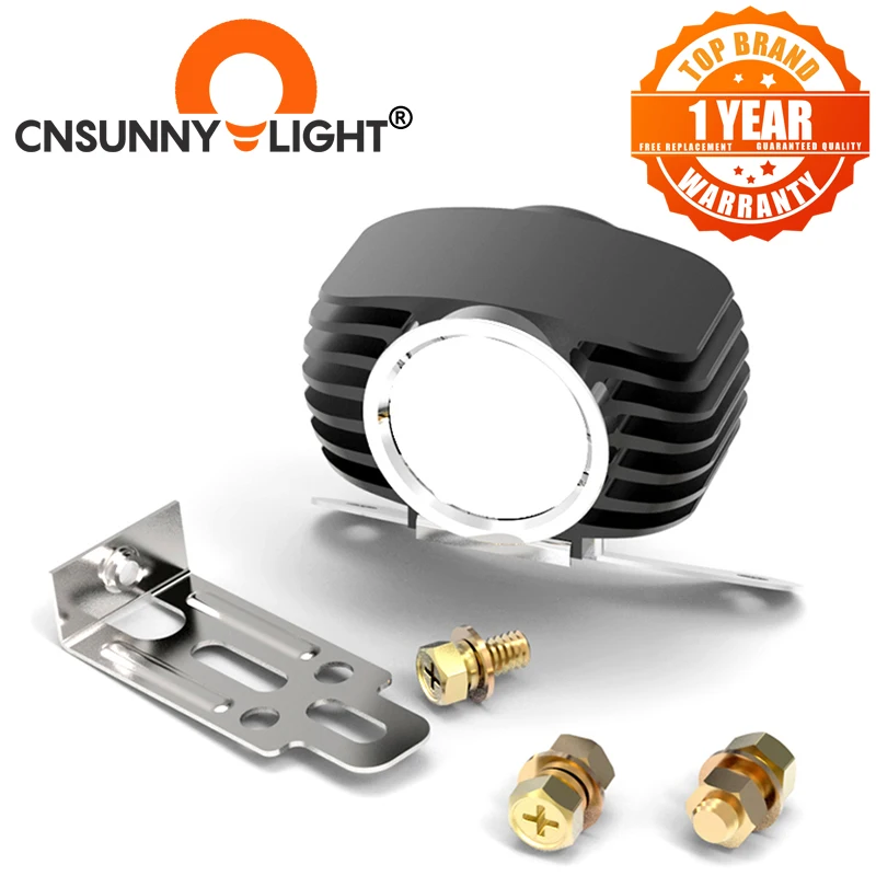 CNSUNNYLIGHT LED Car External Headlight 15W 10W White High/Low Motorcycle DRL Headlamp Spotlight Drive Fog Spot Lights DC12V/24V-animated-img