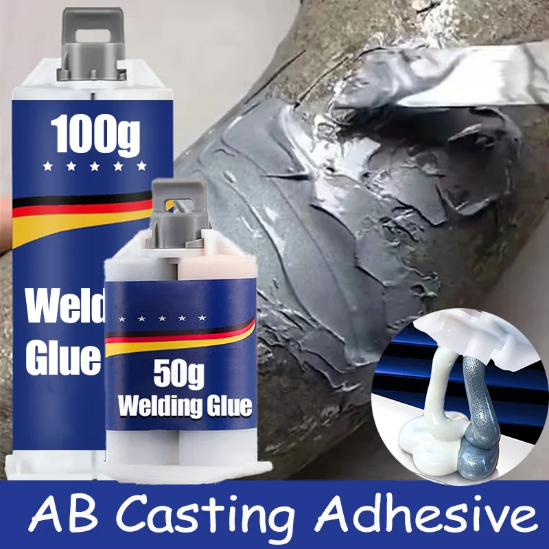 Strong Casting Welding Glue Heat Resistance AB Sealant Cold Welding Glue Industrial Metal Repair Glue High Strength Repair Agent-animated-img