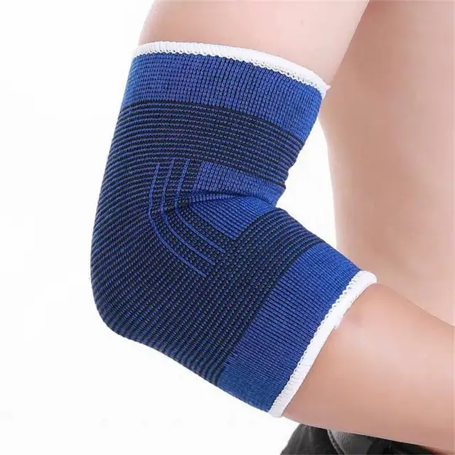 Sports Elbow Pads Compression Effect Blue Sports Entertainment Elbow Sleeve Pad Heat Treatment Security Protection Elbow-animated-img