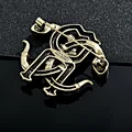 Original Design Gongting Double Snake Crystal Chest Brooch Vintage Palace Light Luxury Crystal Zodiac Snake Chest Brooch preview-3