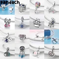 plata charms of ley 925 original Fits original pandach bracelet silver color women pendant jewelry galaxy starry sky charms bead preview-3