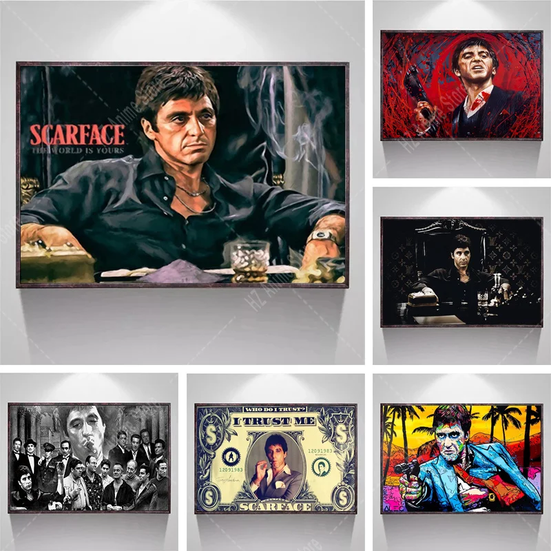 The World Is Yours Movie Posters Scarface Tony Montana Canvas Painting HD  Prints Neon Wall Art for Living Room Home Decor Gifts - AliExpress