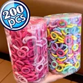 100/200pcs נשים בנות צבעוני שיער ניילון אלסטי רצועות קוקו להחזיק שיער קטן לקשור גומי גומי גומיות שיער גומי אביזרים