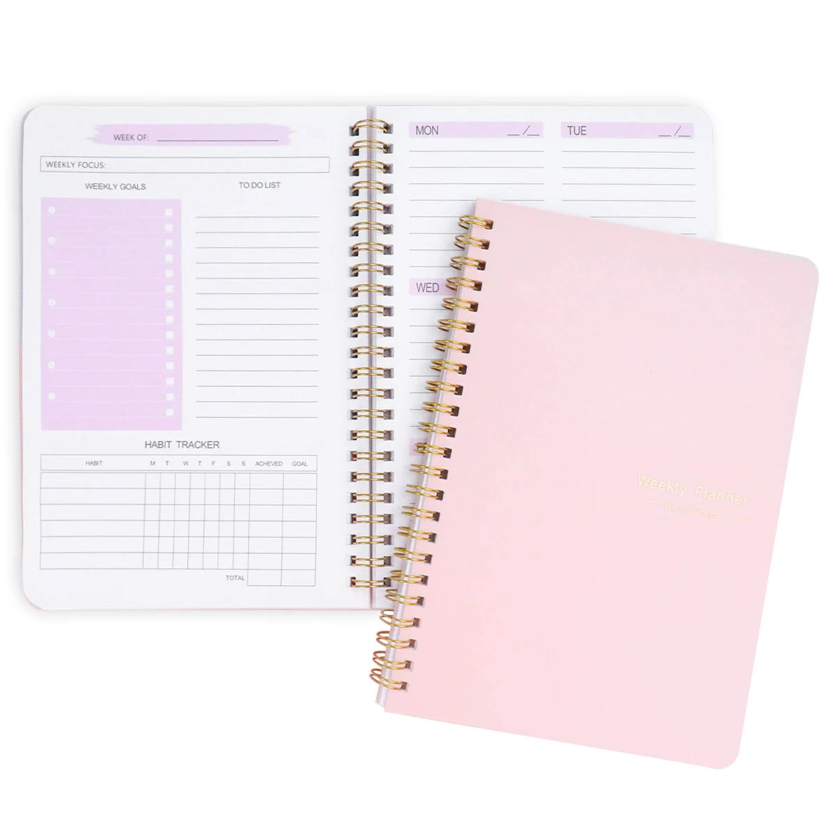 A5 2023 Planner Spiral Notebook 52 Weeks Daily Weekly Agenda Student Schedules Stationery Office School Supplies-animated-img