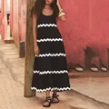 2024 Summer Female Camisole Women's Dress Fashion Vacation Pullover Loose Beach Boho Sundress White Casual Flowy Maxi Dresses preview-1