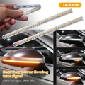 1Pair Car Rearview Mirror Turn Signal Flexible LED Flowing Strip Light 12V Amber White Turn Signal DRL Dynamic Driving Lamp