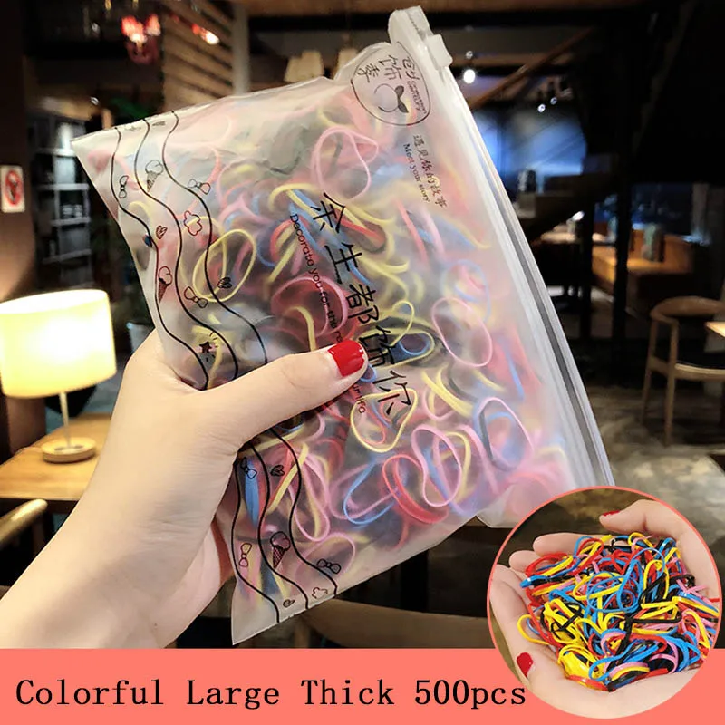 500pc/Pack 450pc/Box Girls Colorful Disposable Rubber Bands Gum For  Ponytail Holder Elastic Hair Bands Fashion Hair Accessories