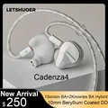 LETSHUOER Cadenza4 HiFi In-ear Earphones 10mm Beryllium Coated DD+1 Sonion BA+2 Knowles BA Hybrid Wired IEMs Monitor Headphone