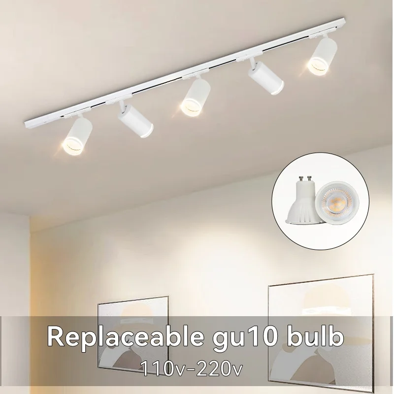 Rail Light GU10 Spot Set indoor Decoration Ceiling Rail Lamp Lustre For Clothing Store Studio Home High Focus Track Lighting LED-animated-img