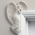 כנפי מלאך מתנה ביתית שרף מלאכה מסגרת דלת קישוט קישוט דלת גינה פנימית וחיצונית