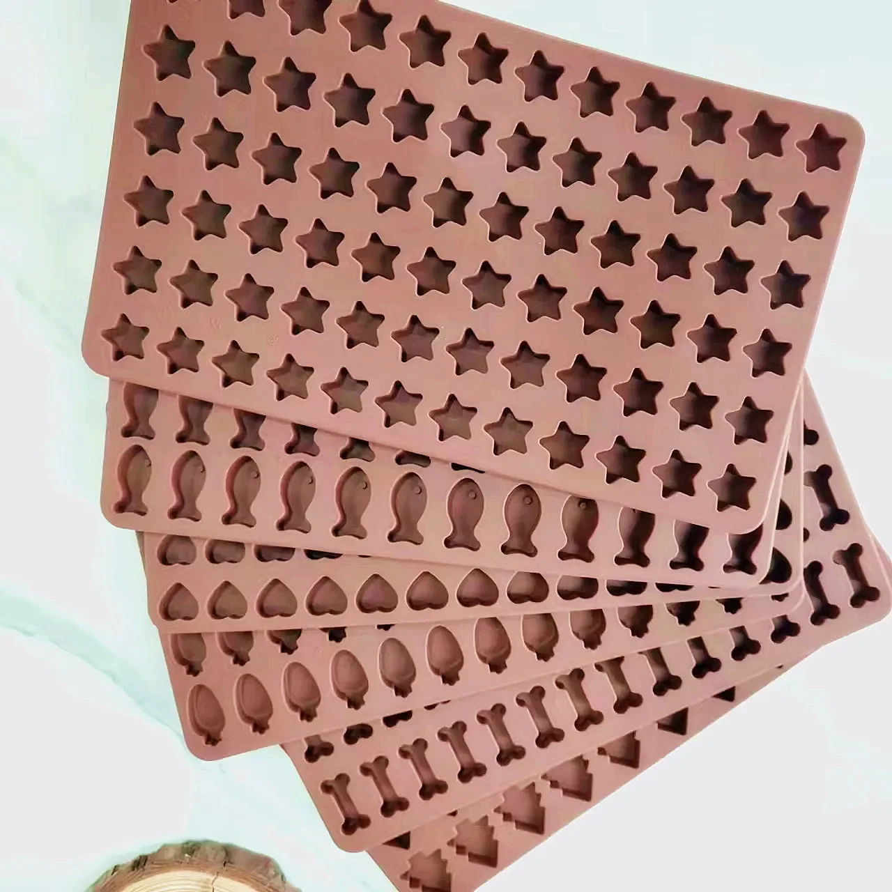 Chocolate Candy Molds 112 Dog Bone Shape Silicone Mold Food-Grade Mini Dog  Treat Mold Jelly