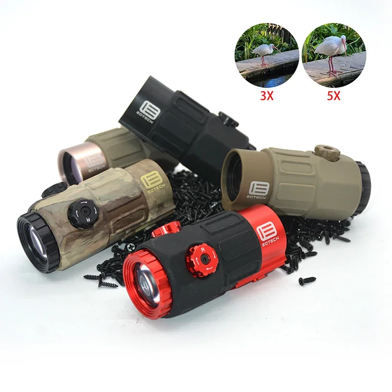 Tactical G45 5x Magnifier Scope Sight with Switch to Side STS QD Mount Fit for 20mm rail Rifle-animated-img