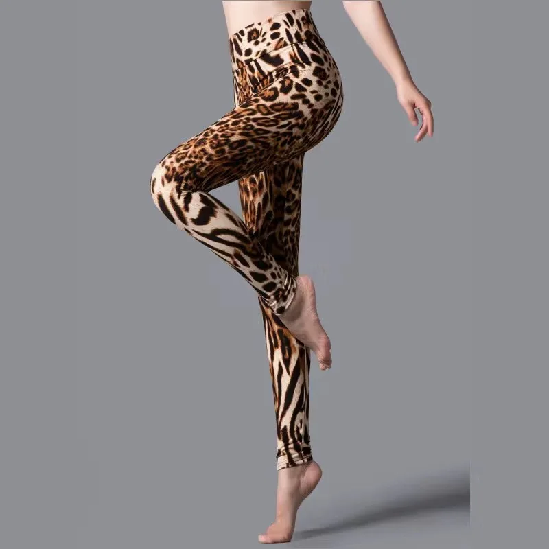 קנו אלי אקספרס  CUHAKCI High Waist Animal Printed Leggings Soft Stretchy  Women Sexy Leopard Print Pencil Pants Sport Fitness Yoga Leggings S-2XL
