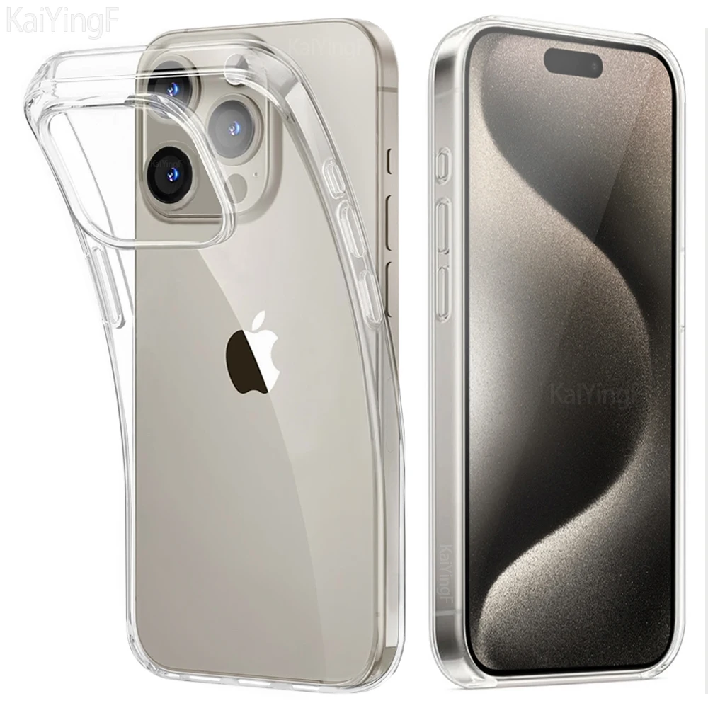 Luxury Transparent Case For iPhone 16 15 11 12 13 14 Pro Max Soft TPU Silicone For iPhone XR XS Max 8 Plus Back Cover Clear Case-animated-img