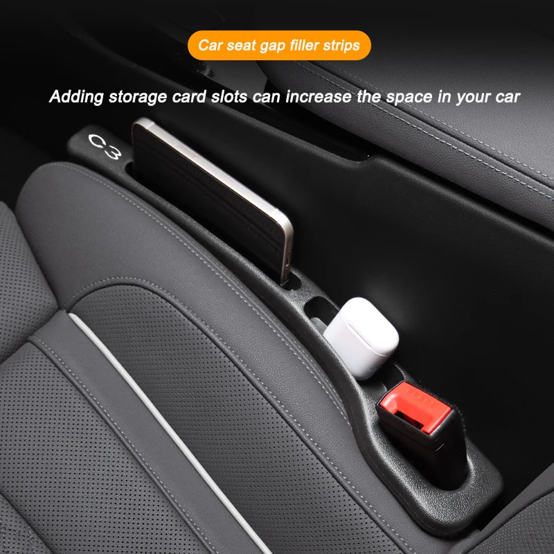 Car Seat Gap Filler Side Seam Plug Strip Leak-proof For Citroen C3 Filling Strip Interior Decoration Auto Accessories-animated-img