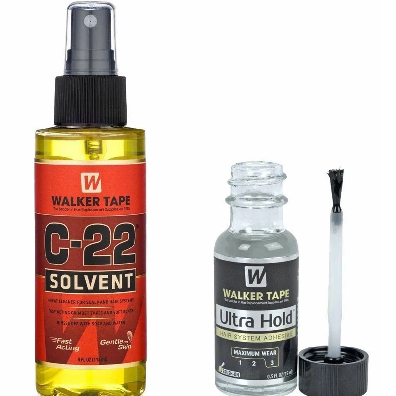 C-22 adhesive solvent by Walker Tape C22 Solvent 4 Oz Spray For Lace Wigs &  Toupees