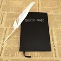 A5 Anime Notebook Set Leather Journal And Necklace Feather Pen Animation Art Writing Journal Notepad preview-3