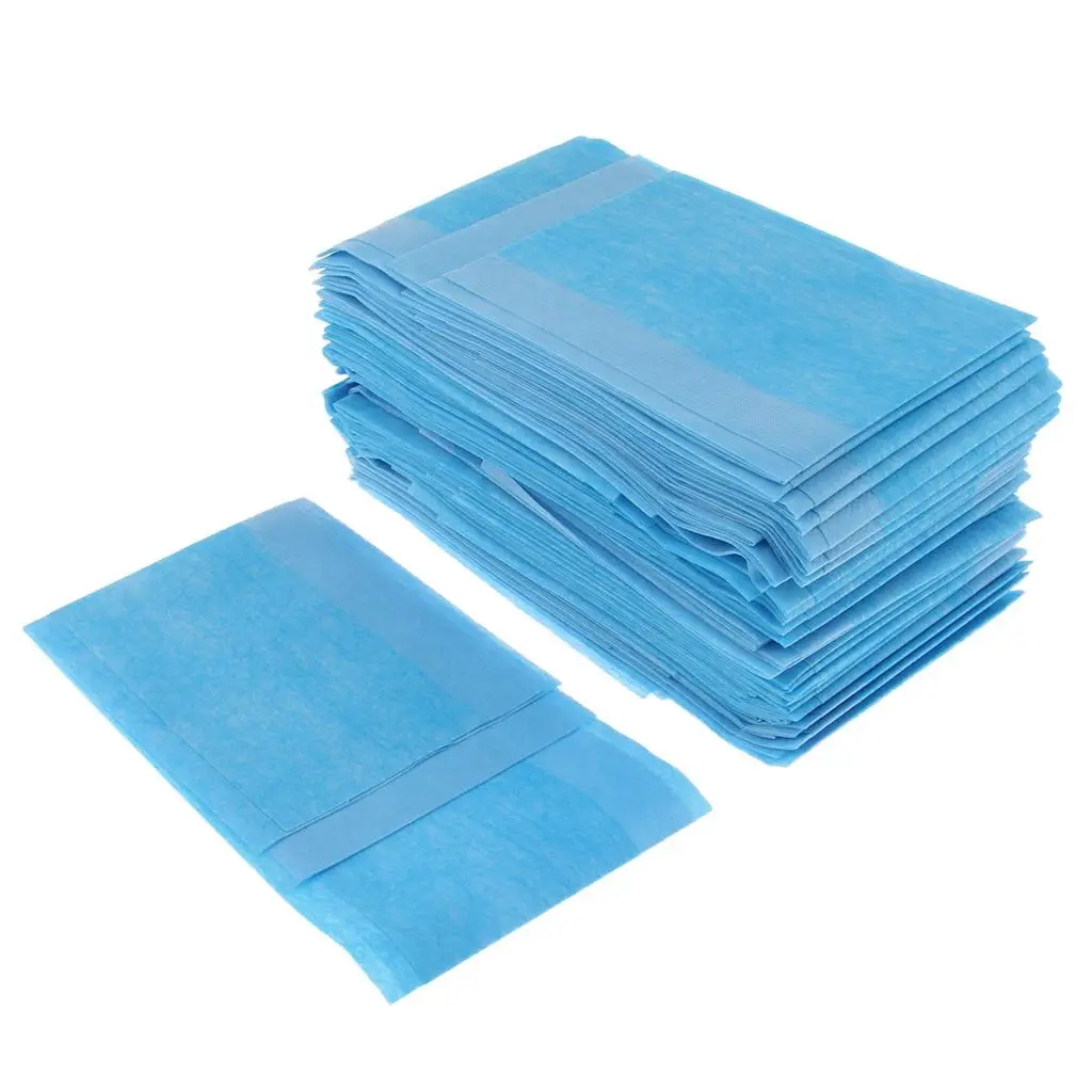 blue disposable bed pads