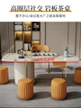 Light Luxury Stone Plate Table-Chair Set Kung Fu Tea Brewing Table Tea Table Modern Simple Home Tea Table Tea Set preview-2