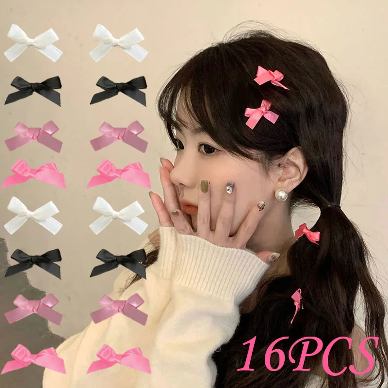 Silk Ribbon Bowknot Hair Clip Fashion Sweet Ballet Lolita Girls Barrettes Colorful Lace Women Bobby Pin INS Y2K Accessories-animated-img
