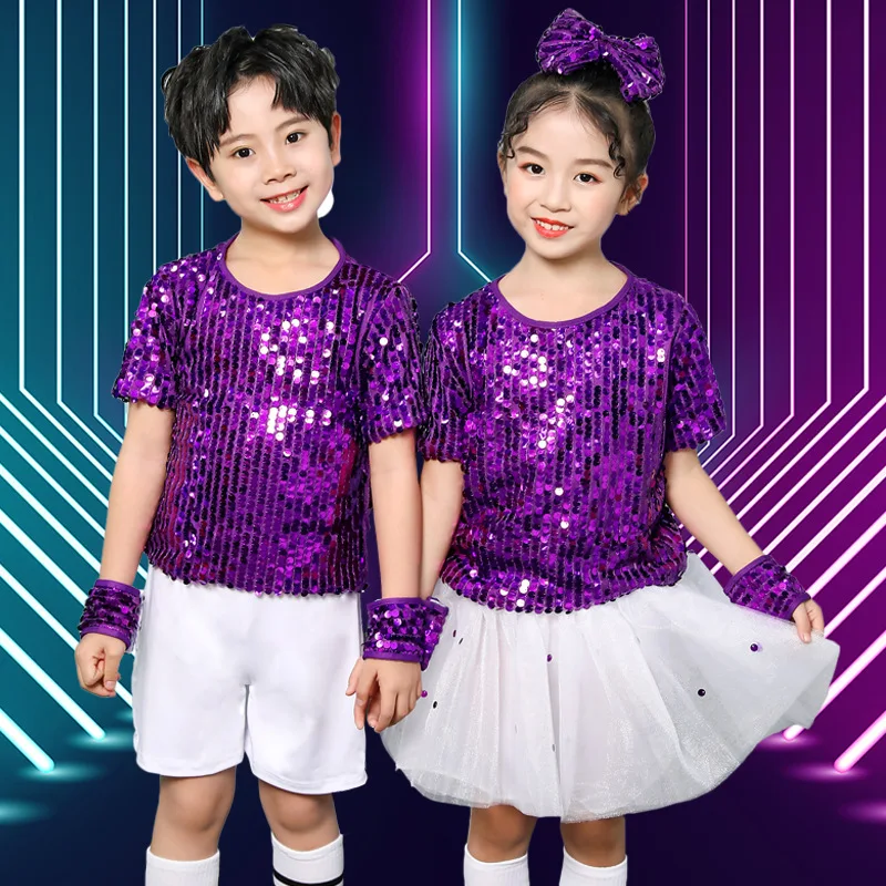 ₪131-Girls Jazz Dance Costume Modern Hip Hop Clothing Tops Pink