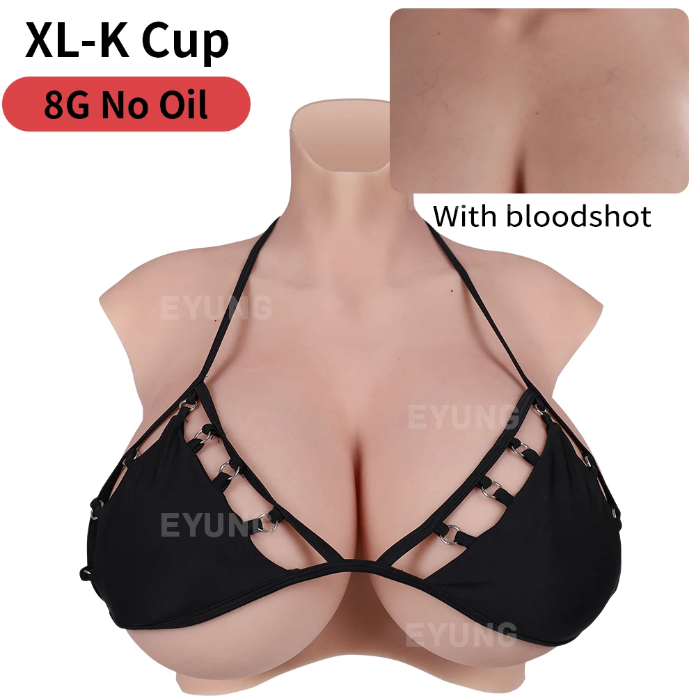 EYUNG 8th Crossdressing Fake Breasts K Cup Crossdresser Silicone Breast  Plate Fake Breast Forms Cosplay Fake Boobs Shemale Tits