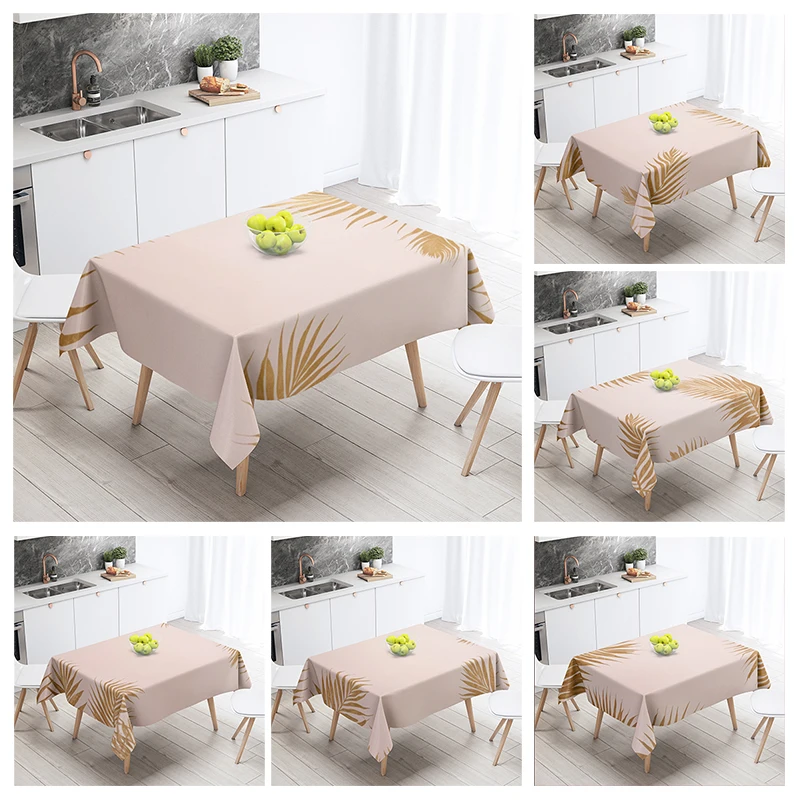 Home tablecloths dining decoration and rectangular table accessories waterproof cloth Anti-stain nordic boho morandi abstract-animated-img