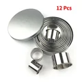 12pcs/set Fruit Cookie Cutter Mold Round Shape Box Design Mini Stainless Steel Mould Biscuit Fondant Cake DIY Decorating Tools preview-1