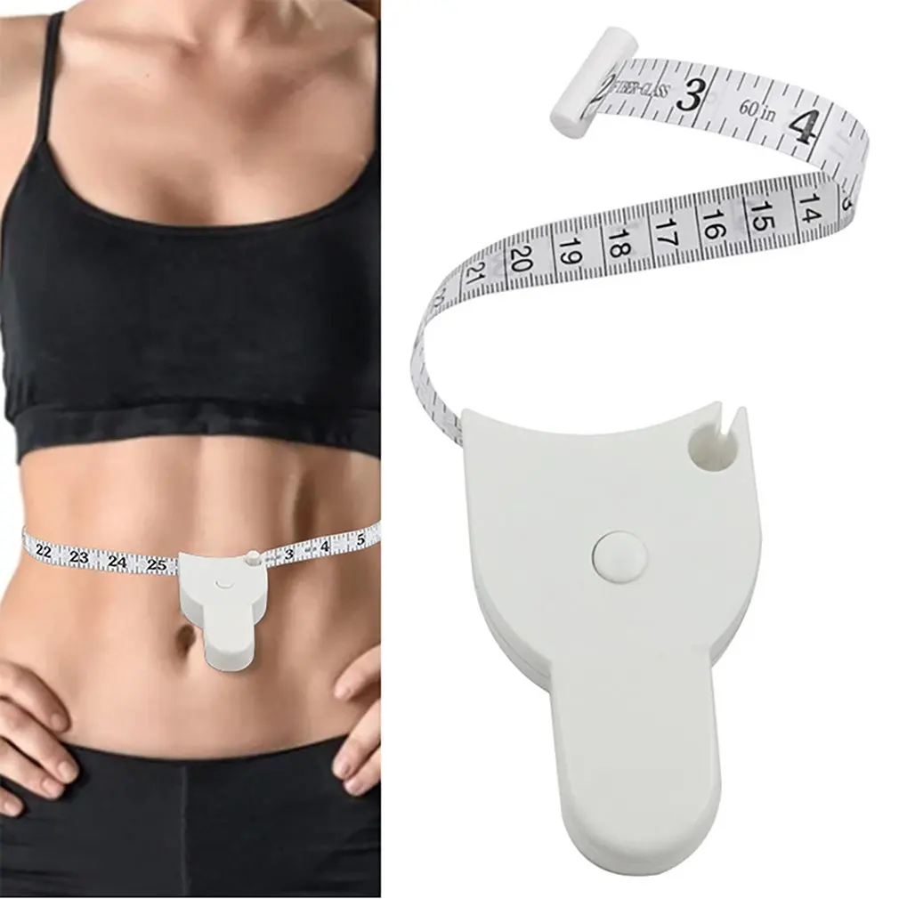 Self-tightening Body Measuring Tape Ruler 150cm/60 Inch Sewing Tailor  Dressmaking Measure Ruler Meter Film for Waist Chest Legs