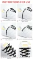 Elastic No Tie Shoelaces for Sneakers Metal Lock Shoestrings for Kids Adult Semicircle Shoelaces Quick Lazy Capsule Buckle Laces preview-2