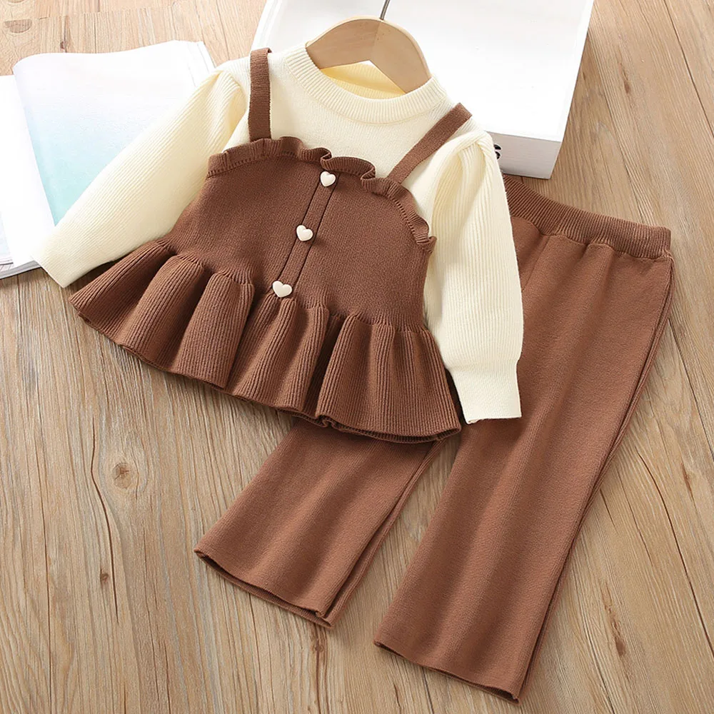 2PCS Kids Clothes Sets Girl Autumn Winter Clothing Children Suits New Baby Outfit Birthday Sweet Sets for Girls-animated-img