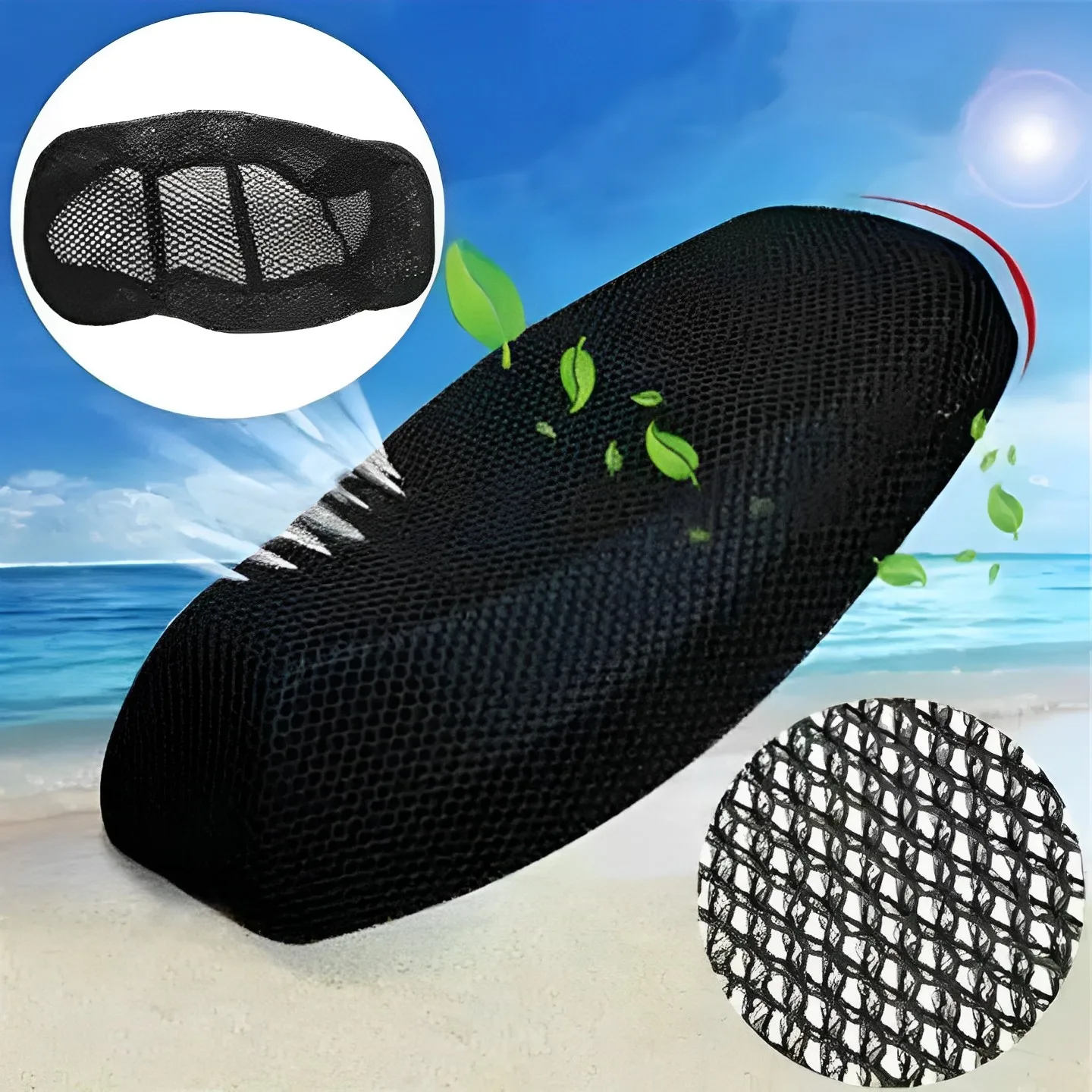 1pcs Anti-slip Motorcycle Cushion 3d Mesh Fabric Seat Cover Breathable  Waterproof Motorbike Scooter Seat Covers Cushion