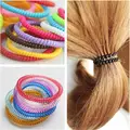1PC/Lot New Women Lady Super Thin Girls Colorful Rubber Telephone Wire Hair Ties&Plastic Ropes Hair Band Accessories