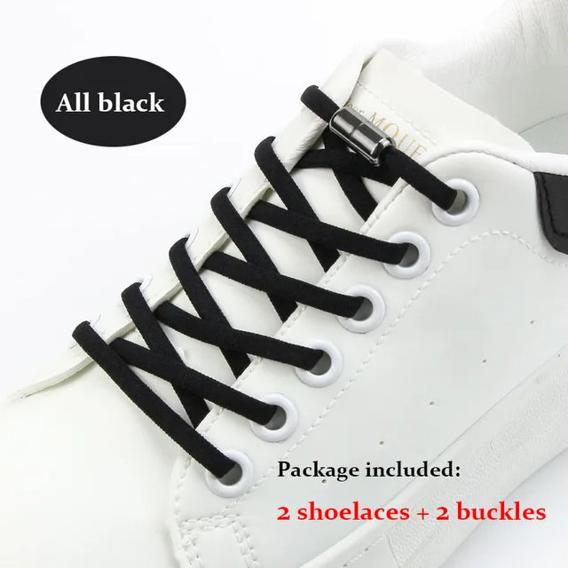 Semicircle No Tie Shoelaces Elastic Shoe laces Sneakers shoelace