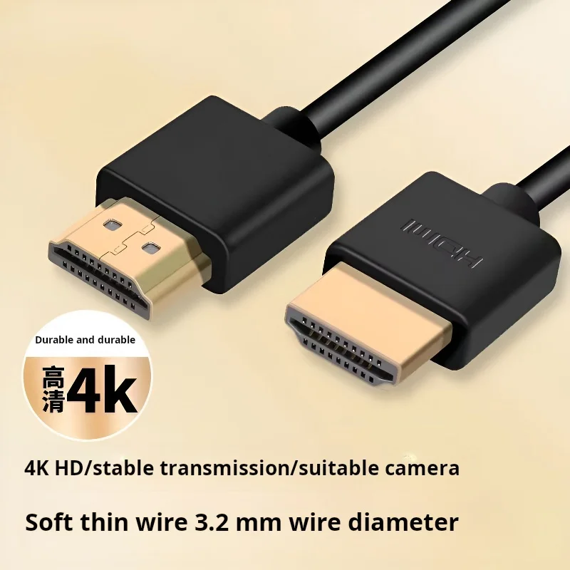 HD Thin Flexible Cable Monitor Dslr Stabilizer HDMI-compatible Connection 2.0 Video Astro Wood To Mini Micro-animated-img