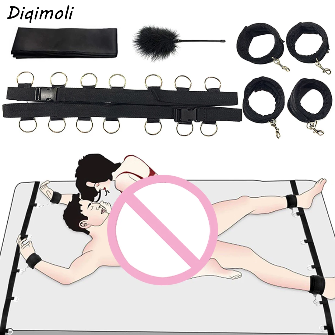 Купить Алиэкспресс | BDSM Bed Bondage Restraints Handcuffs Open Legs  Shackles Couples Flirting Sex Slave Training Binding Limbs Bondage Set Sex  Toys