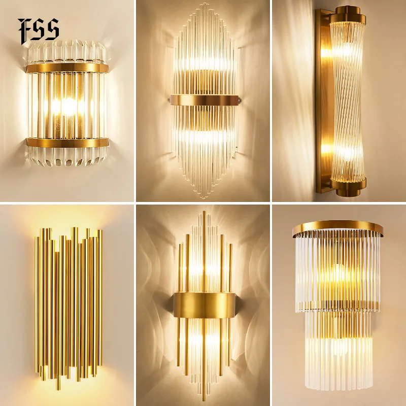 modern gold wall lights