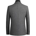 Men's Wool Blazers Male Suit Jacket Oversized Solid Business Casual Winter Jacket Men Clothing Wedding Suit Coat 4XL preview-2