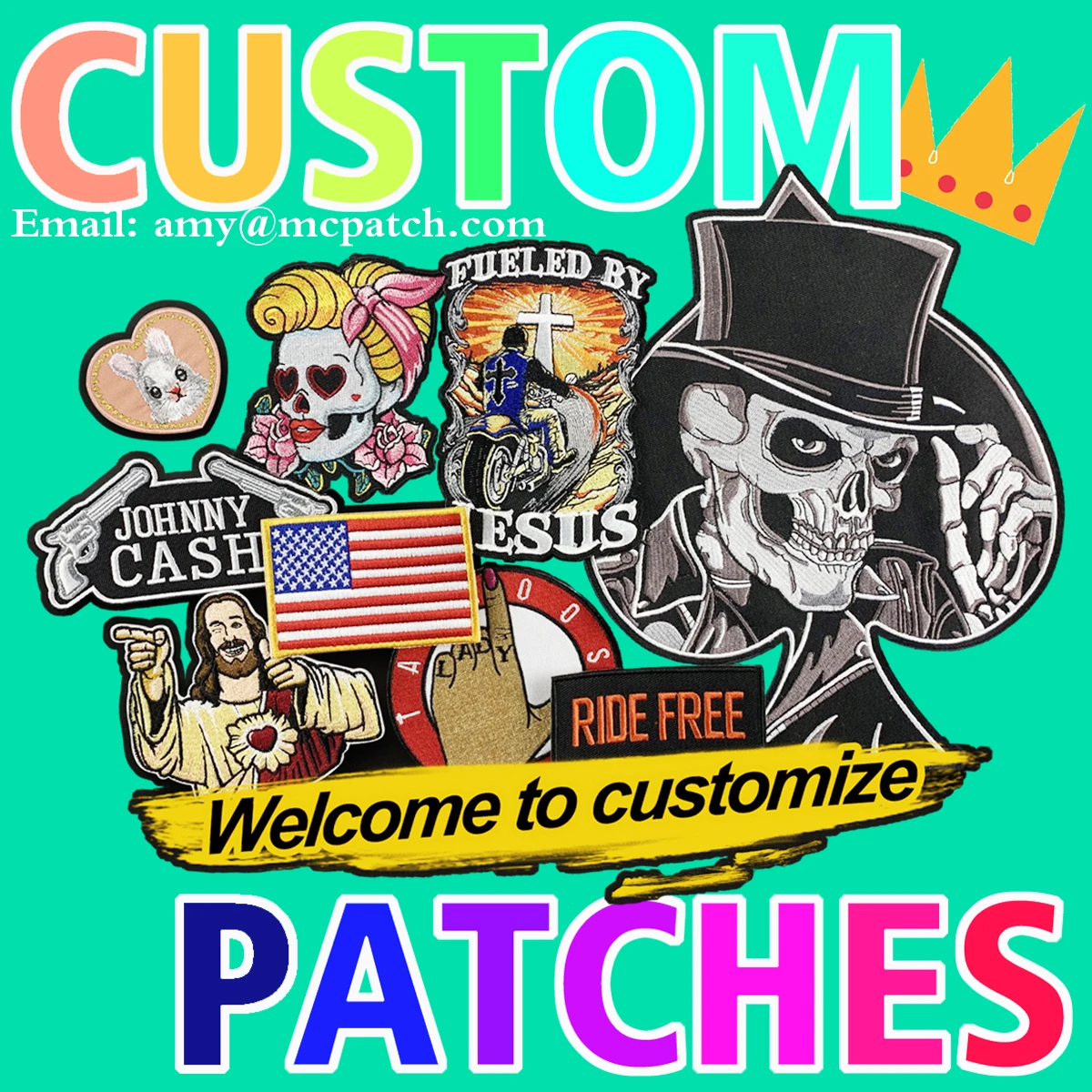 Custom Embroidered Personalized - Your Own Design Logo Image Patch