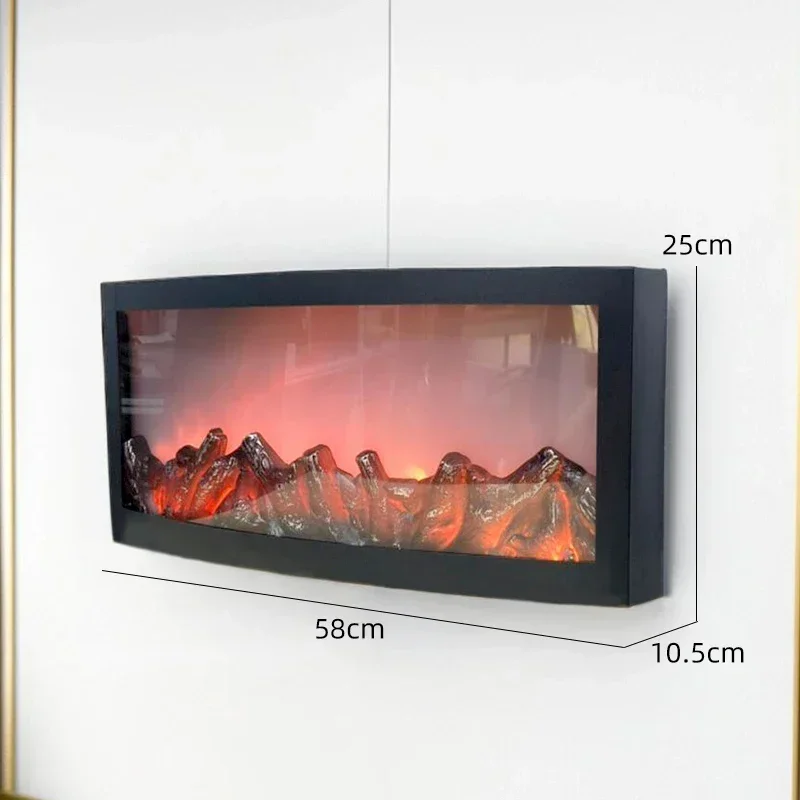 Modern Creative Electronic Fireplaces Decorative Ornaments Home Flame Lamp Wall Hanging Hotel Led Simulation Fire Fireplace E-animated-img