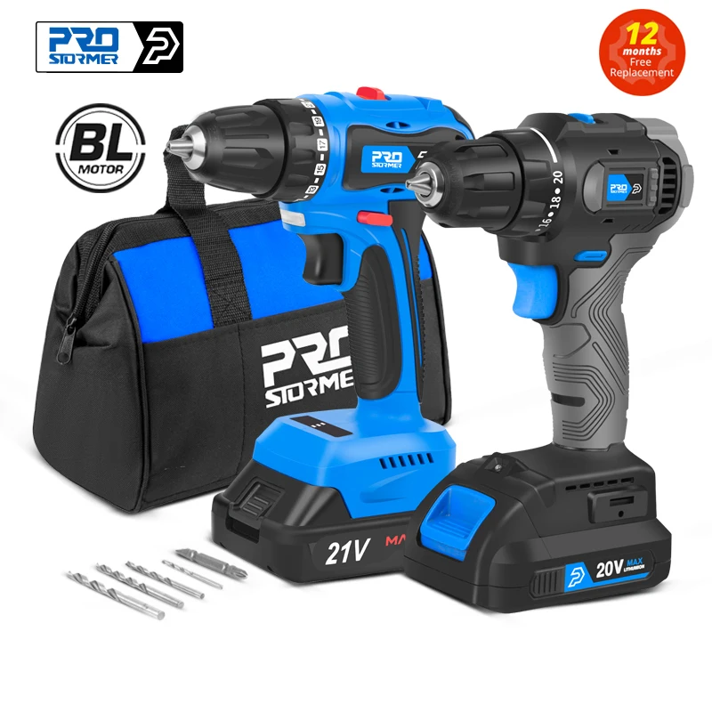 20V/21V Brushless Electric Drill 40NM 