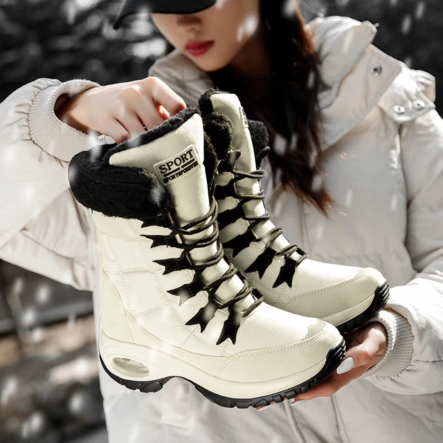 ladies high snow boots