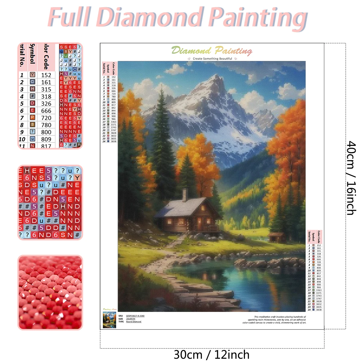 RUOPOTY DIY 5D Diamond Painting Landscape Lakeview Full Square Embroidery Kit Starry Sky Modern Friend Gift Home Decor-animated-img