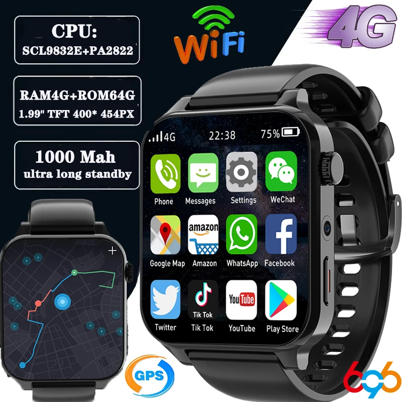 4g dual best sale camera smart watch