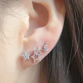 Glamorous Rhinestone Star Stud Earrings for Ladies - Hypoallergenic Alloy Jewelry - Perfect Daily Wear & Romantic Couple Gift fo preview-2